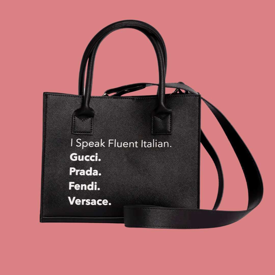 Mini Tote bag in Black Vegan leather, Vegan tote bag