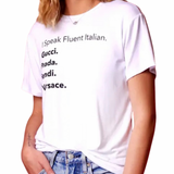 Fluent Italian Graphic T-shirt (Pink)