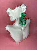 Dancehall Princess Earrings (Green)