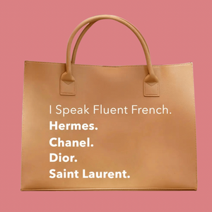 Fluent French Vegan Leather Tote Handbag (Tan/Nude)